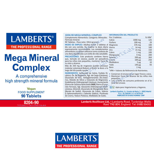 Complejo Mega Mineral de amplio espectro y alta absorción