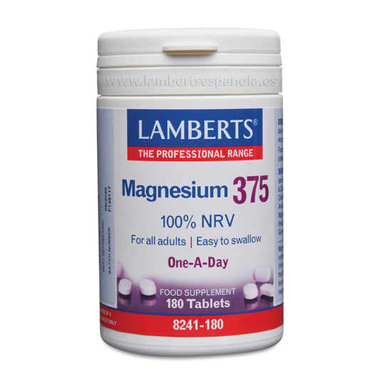 Magnesio 375. Nuestra mayor concentración de Magnesio por tableta: 375 mg (100% VRN)