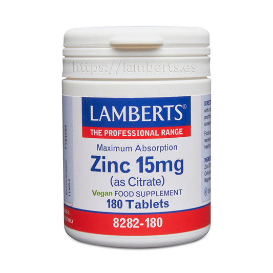 Zinc 15 mg como Citrato con mayor absorción