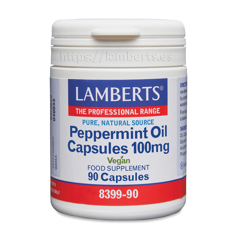 Aceite de Menta 100 mg Puro y Natural en cápsulas destilado a partir de las hojas de menta