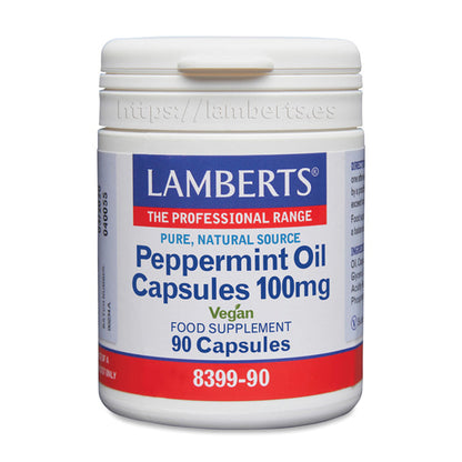 Aceite de Menta 100 mg Puro y Natural en cápsulas destilado a partir de las hojas de menta