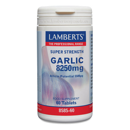 Ajo 8250 mg. Aportando 5500 µg de Alicina