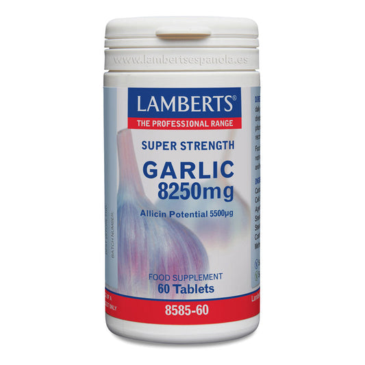 Ajo 8250 mg. Aportando 5500 µg de Alicina