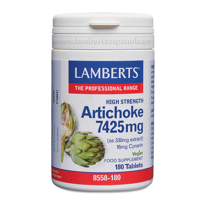 Alcachofa 7.425 mg como extracto estandarizado al 5% en tabletas, que aporta 16 mg de Cinarina.