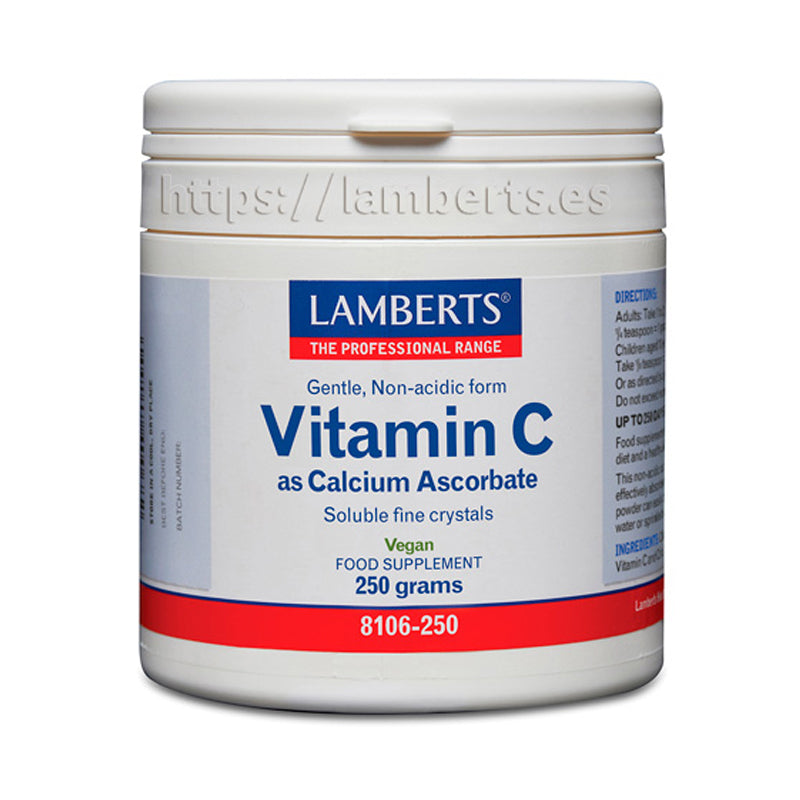 Vitamina C en forma de Ascorbato de Calcio. Forma suave, no ácida en Polvo.
