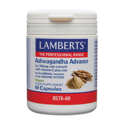 Ashwagandha Advance (Withania somnifera)
Como 300 mg de extracto de raíz, con Vitamina C más Zinc