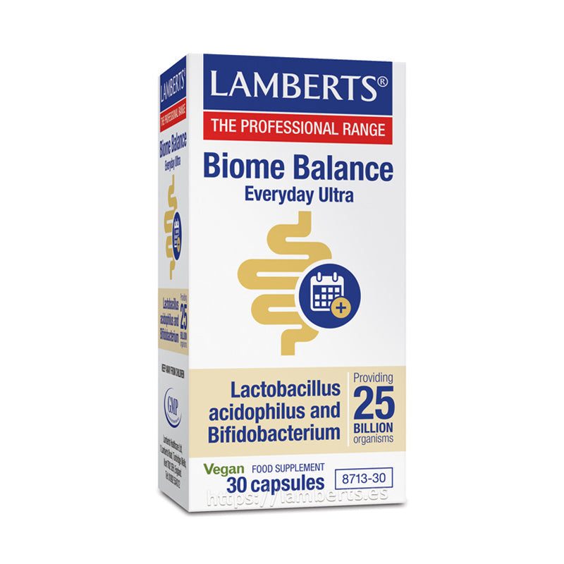 Biome Balance Everyday Ultra (Diario Ultra)
25000 millones de bacterias amigas por cápsula