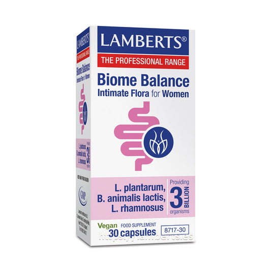 Biome Balance Flora Intima para Mujeres
Probiótico. Aporta 3000 millones de bacterias amigas por cápsula