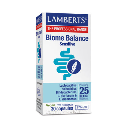 Biome Balance Sensitive (Sensible) 30 Caps
Probiótico. Aporta 25000 millones de bacterias amigas por cápsula