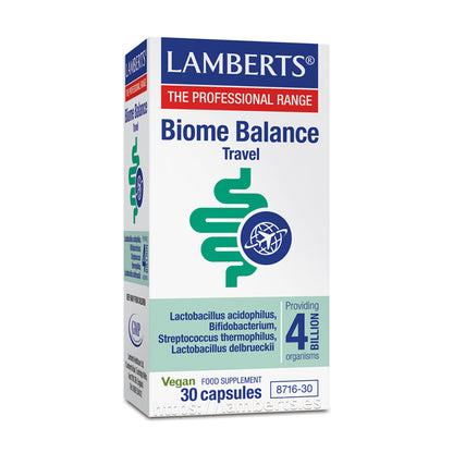 Biome Balance Travel (Viajes) 30 Caps
4000 millones de bacterias amigas por cápsula