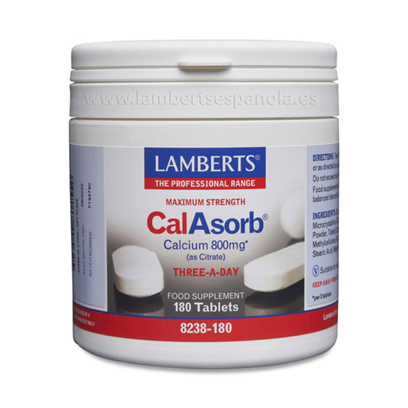 CalAsorb®, Calcio 800 mg como Citrato y Vitamina D3. Ayuda a reducir la perdida de mása ósea.