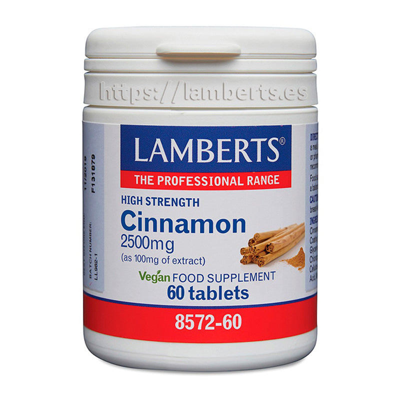 Canela 2.500 mg como extracto estandarizado. Extracto de corteza aportando cinamaldehído del 62% – 73%.