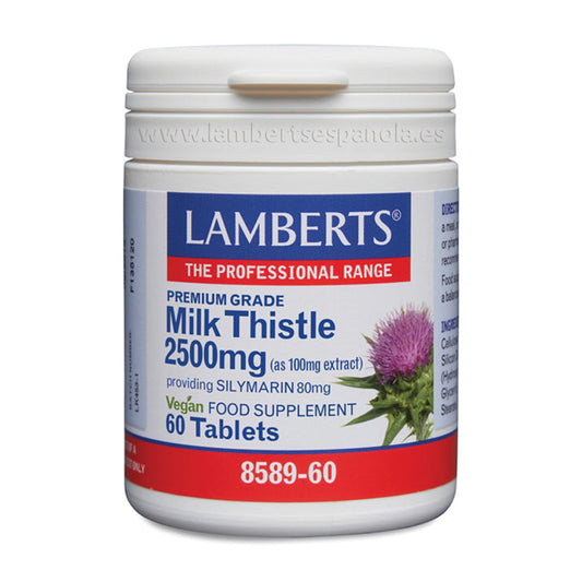 Cardo Mariano 2500 mg, 80 mg de Silimarina por tableta