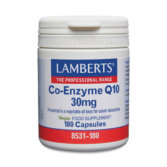 Co-Enzima Q10 30 mg. Ubiquinona. En base de Aceite Vegetal para una mayor Absorción es la Chispa de la Energía