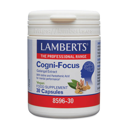 Cogni-Focus. Extracto de Alpinia galanga, Yodo y Ácido Pantoténico.