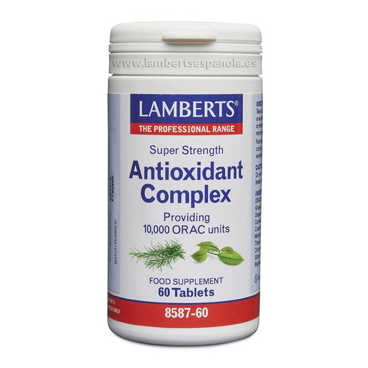 Complejo Antioxidante con 10.000 unidades ORAC
Con de extractos de Té Verde, Semilla de Uva y Romero