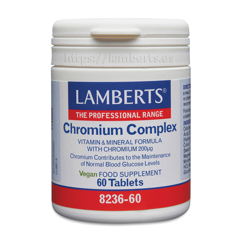 Complejo de Cromo GTF con Vitaminas B y C, Magnesio, Cobre y Zinc