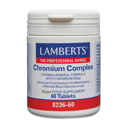 Complejo de Cromo GTF con Vitaminas B y C, Magnesio, Cobre y Zinc