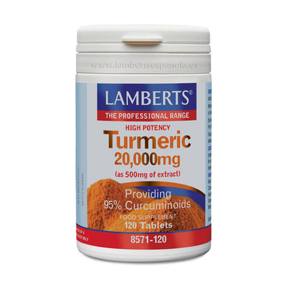 Cúrcuma o Turmeric 20.000 mg como extracto de Cúrcuma longa