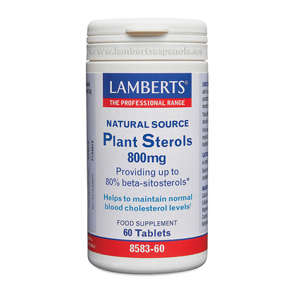 Esteroles Vegetales 800 mg.
Contribuye al mantenimiento de los niveles normales de colesterol sanguíneo
