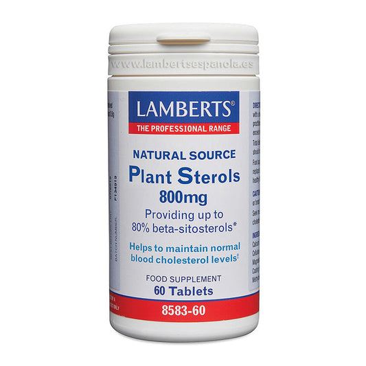 Esteroles Vegetales 800 mg.
Contribuye al mantenimiento de los niveles normales de colesterol sanguíneo