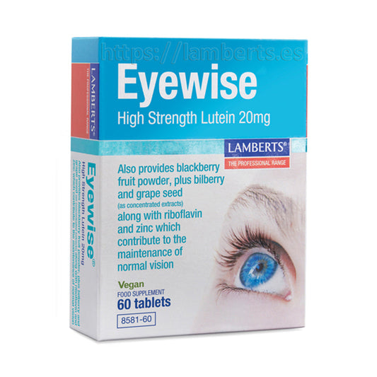 Eyewise con 20 mg de Luteína, Vitamina B2, Zinc y mas extractos como ayuda para la visión