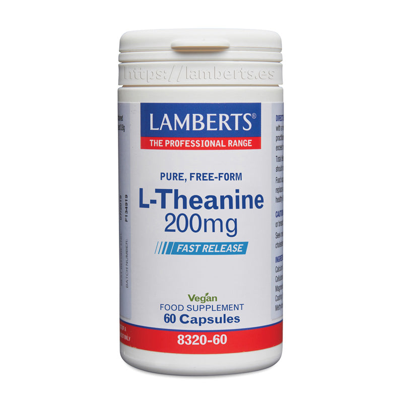 L-Teanina 200 mg en forma Libre. Aminoácido no esencial
