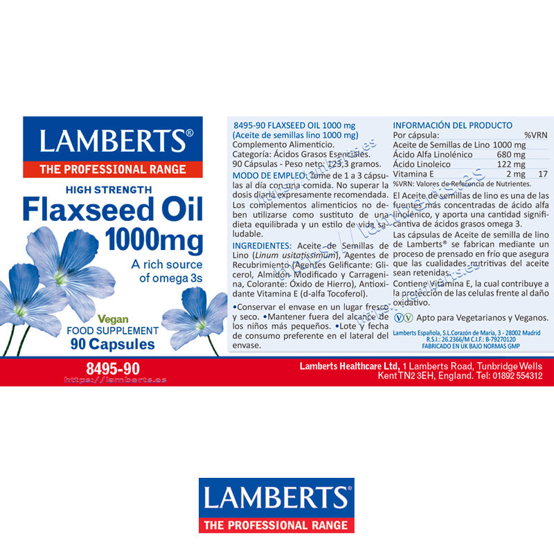 Aceite de Semillas de Lino 1000 mg rico en Omega 3
Ayuda a mantener el bienestar del corazón, de las articulaciones y de la piel