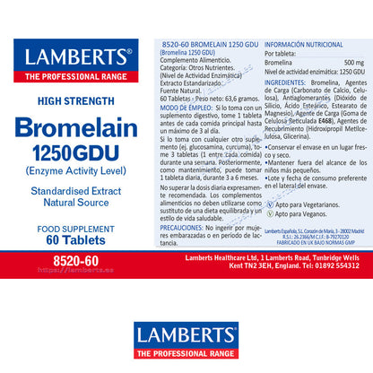 Bromelina 1250 GDU Enzimas de Piña de fuente natural con alto nivel de actividad enzimática