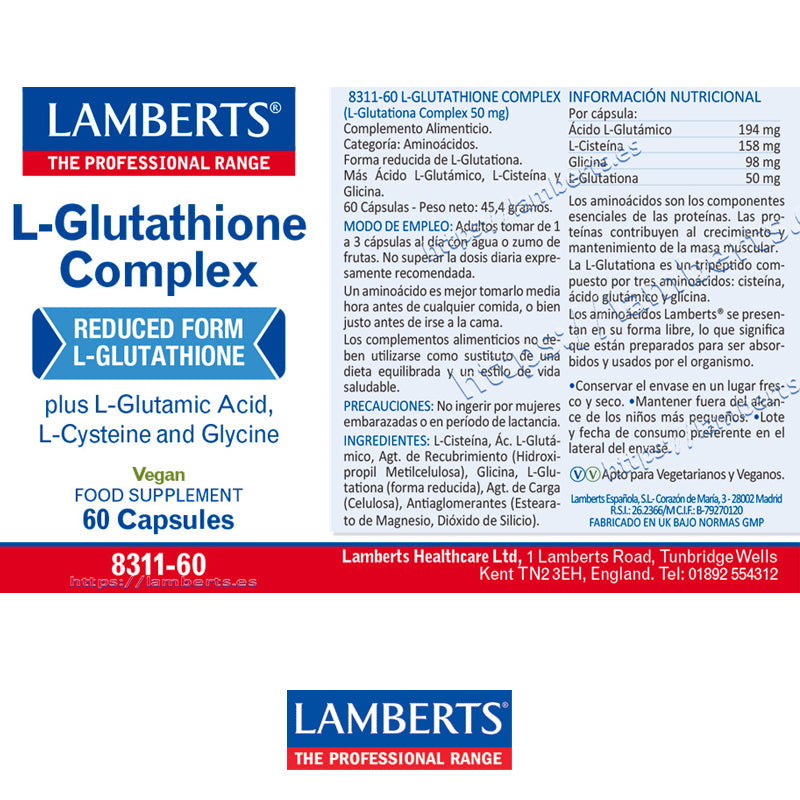 Complejo L-Glutationa. Aminoácidos en Forma Libre.