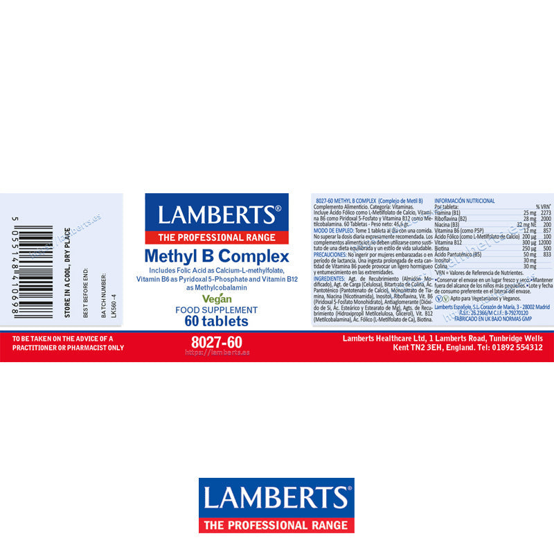 Methyl B Complex (Con todas las vitaminas B)
