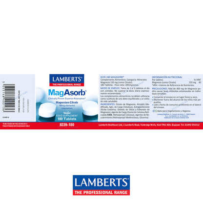 MagAsorb®. Citrato de Magnesio 150 mg, más absorción