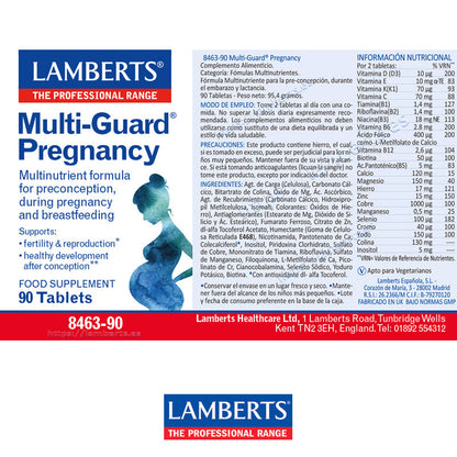 Multi-Guard® Pregnancy. Para mujeres esperando concebir, embarazadas o en período de lactancia, SIN VITAMINA A.