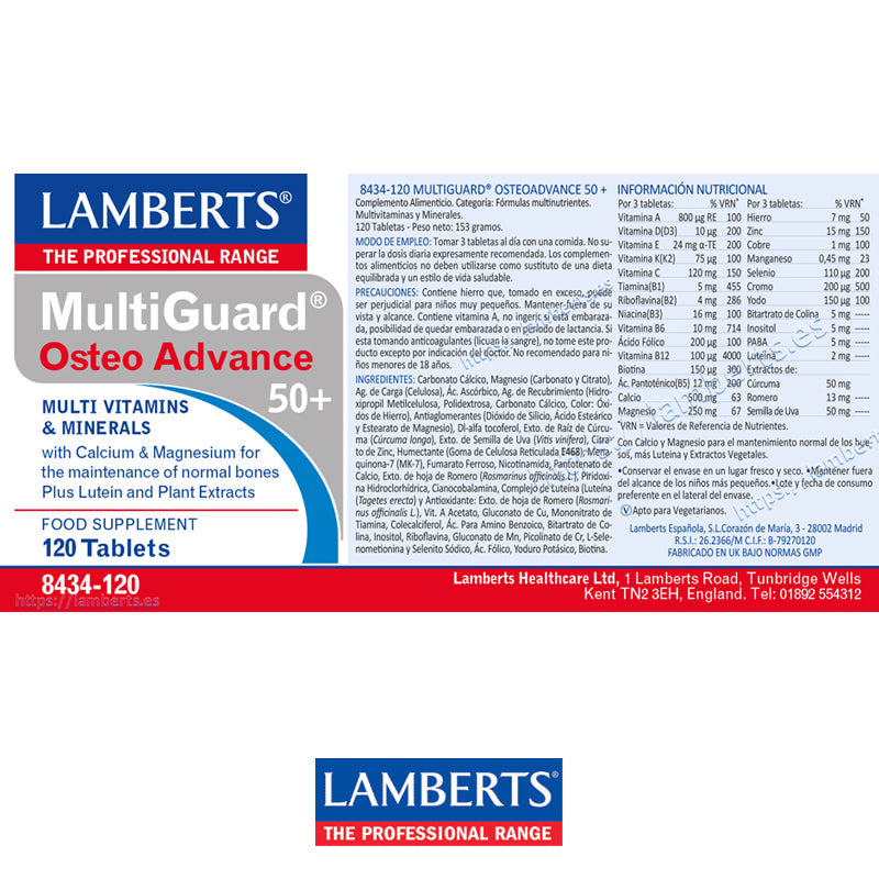 Multi-Guard® Osteo Advance 50+, Multivitamínico, Bienestar Óseo