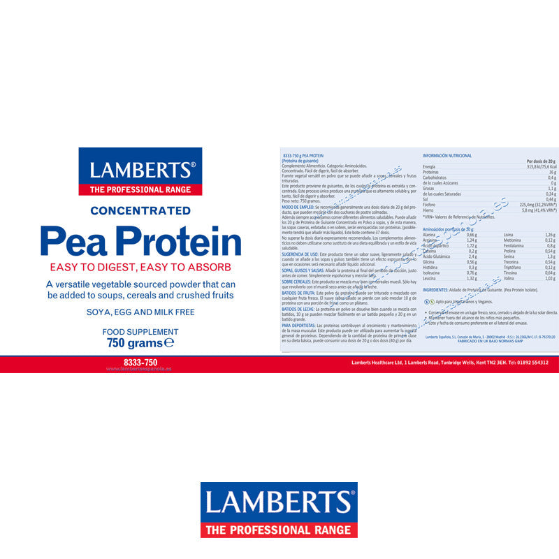 Proteína de Guisantes amarillos en Polvo altamente soluble, fácil de digerir y absorber