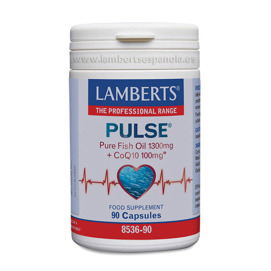 PULSE® con Omega 3 y Coenzima Q10
Aceite de Pescado Puro 1300 mg + CoQ10 100 mg