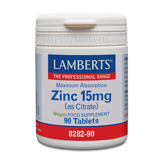 Zinc 15 mg como Citrato con mayor absorción