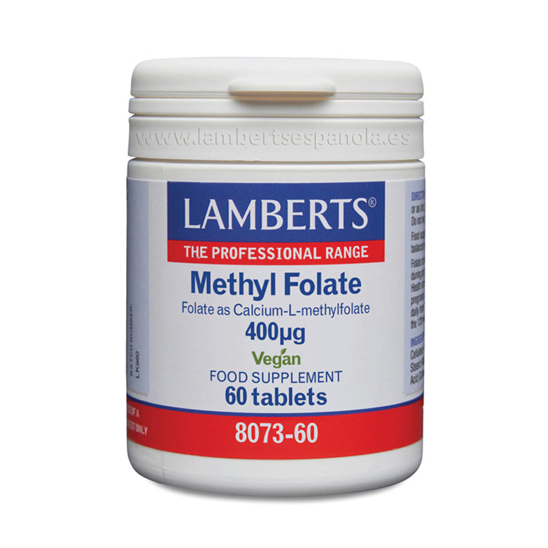 Methyl Folate 400 µg. Forma naturalmente activa de folato lista para ser utilizada por el cuerpo.