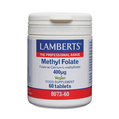Methyl Folate 400 µg. Forma naturalmente activa de folato lista para ser utilizada por el cuerpo.
