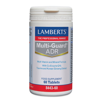 Multi-Guard ADR – Vitaminas y minerales más CoQ10, Ginseng y Taurina. Sin vitamina A