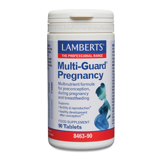 Multi-Guard® Pregnancy. Para mujeres esperando concebir, embarazadas o en período de lactancia, SIN VITAMINA A.