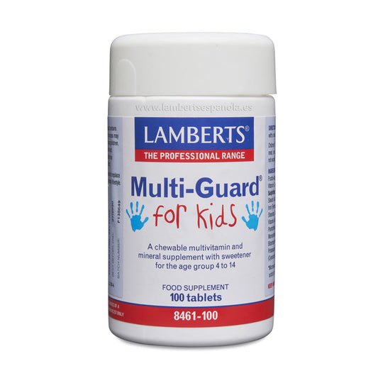 Multi-Guard® Vitaminas y Minerales para Niños de 4 a 14 años
Masticable, con sabor a Frutos del Bosque y con todas las vitaminas y minerales