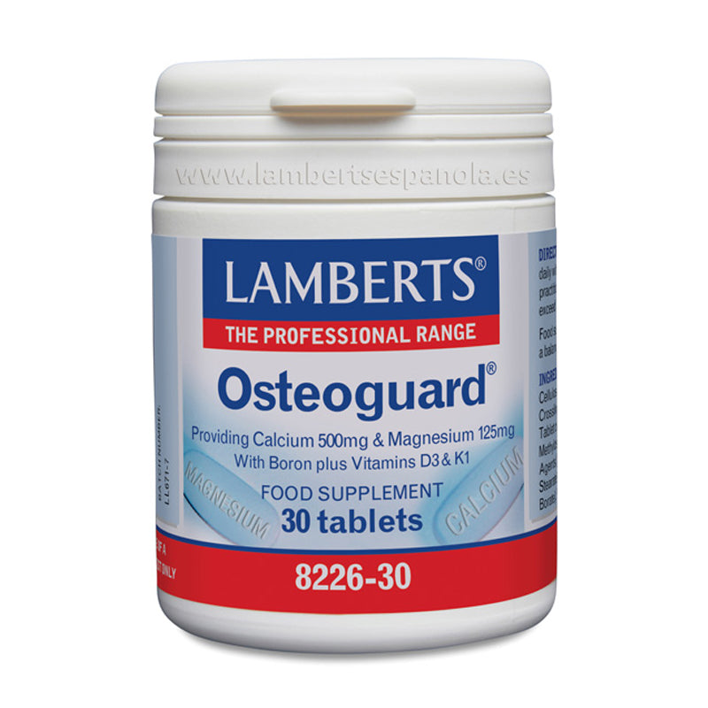Osteoguard®. Calcio, Magnesio, Boro, Vitaminas D y K 30 tabletas Bienestar Óseo.