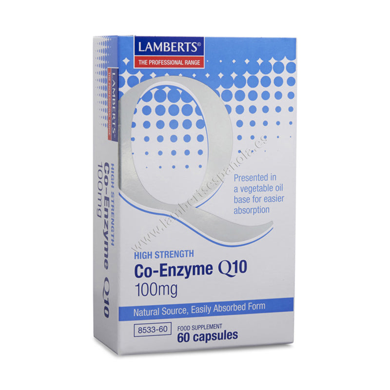 Co-Enzima Q10 100 mg, Ubiquinona, con 60 cápsulas