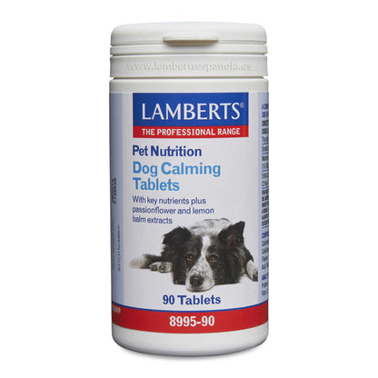 Tabletas calmantes para perros. Con nutrientes claves más extractos de pasiflora y bálsamo de limón