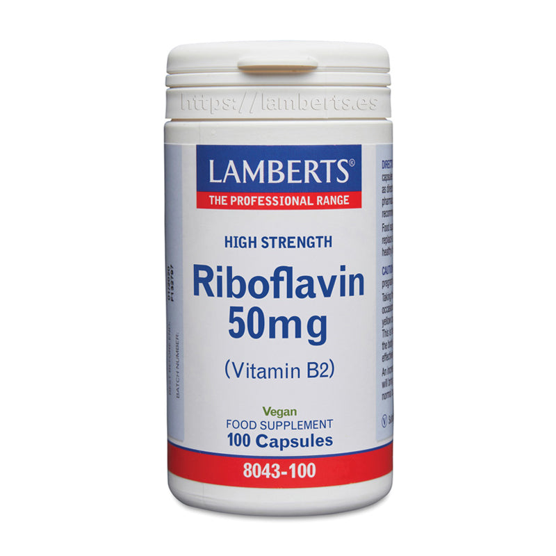 Riboflavina o Vitamina B2 50 mg
Apoyo al funcionamiento normal del sistema nervioso y más
