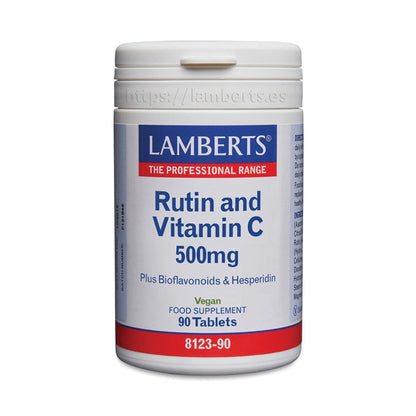 Rutina y Vitamina C 500 mg con Bioflavonoides y Hesperidina