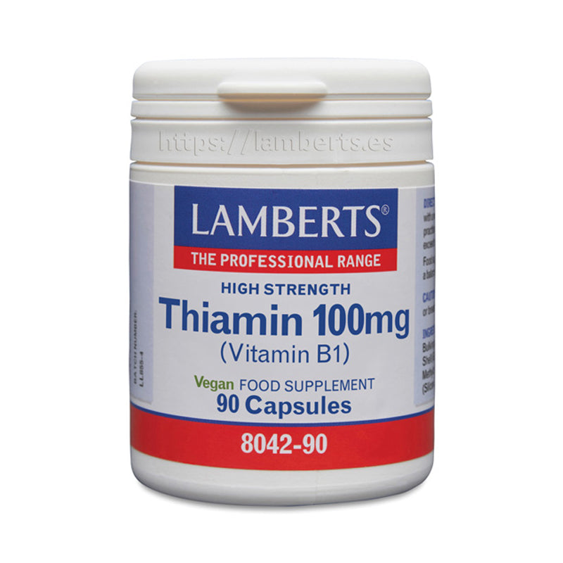 Tiamina o Vitamina B1 100 mg. Apoyo al metabolismo energético normal
