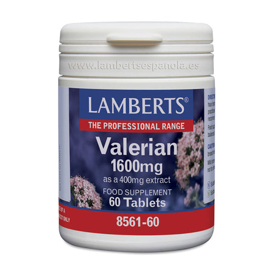 Valeriana 1.600 mg de Valeriana officinalis. Como 400 mg de Extracto Estandarizado