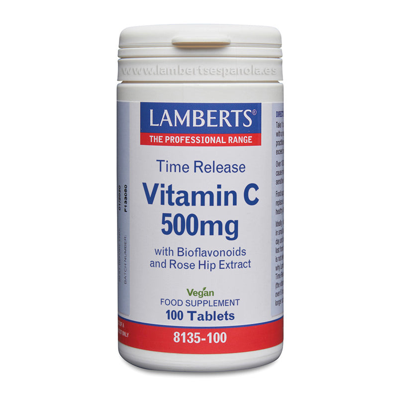 Vitamina C 500 mg. Liberación Sostenida. Con Bioflavonoides y Escaramujo
